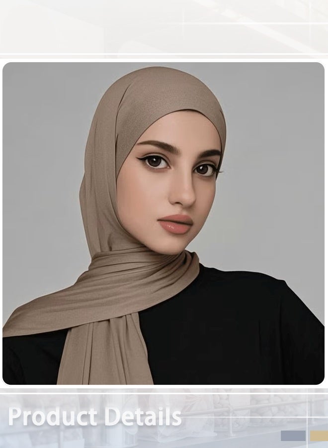 Maya Women's Chiffon Hijab – Coffee Brown – 175x70 cm – Lightweight, Non-Sheer & Easy to Style – Perfect with Abaya - Image 2